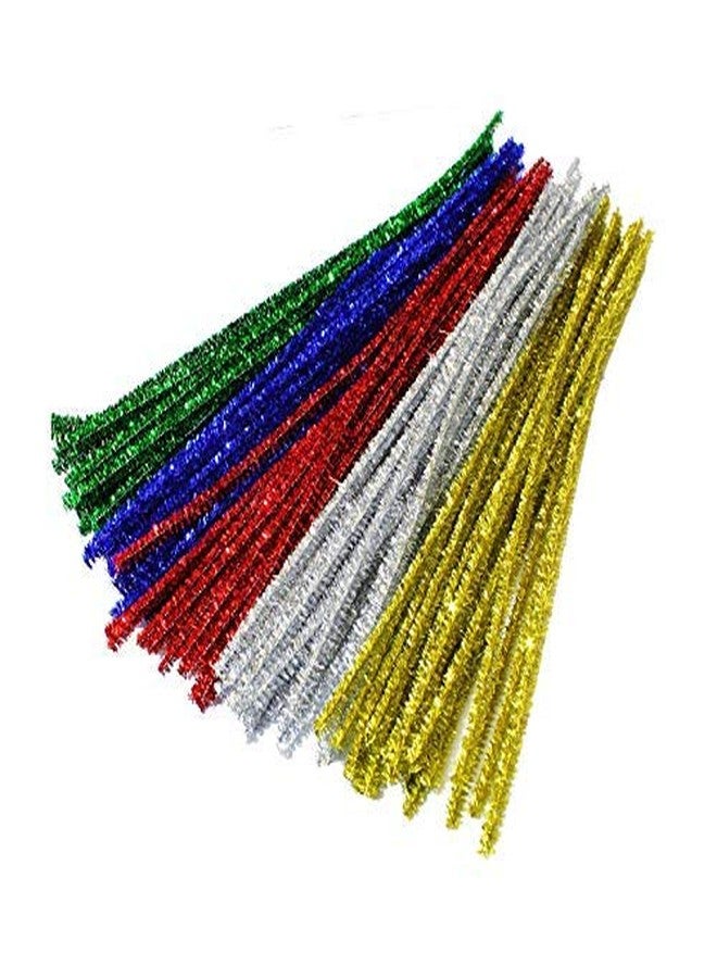 Hobby Tek Craft Pipe Cleaner for Hobby Crafts, Scrapbooking, DIY Accessory, Sparkled Pipe Cleaners(Multicolor, 12-inch) -Set of 100 - Image 1
